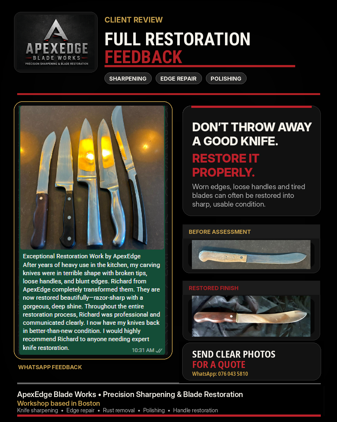 ApexEdge full restoration customer review